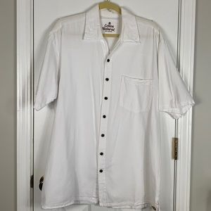 Cotton Natural 100% cotton white button shirt XL
